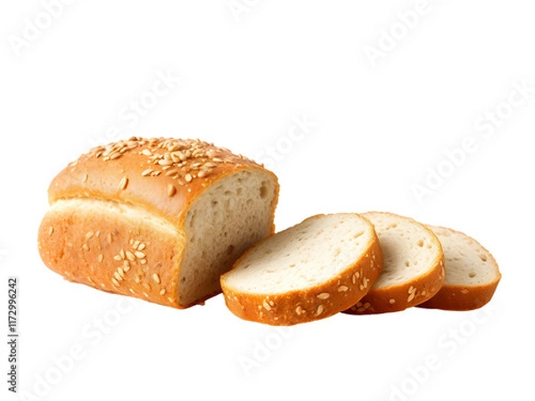 Obraz bread isolated on transparent background 