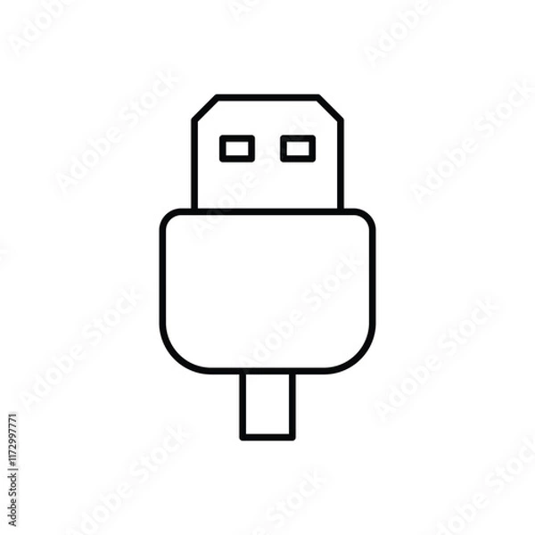 Fototapeta Hdmi Cable icon. Computer hardware icon design. vector graphic