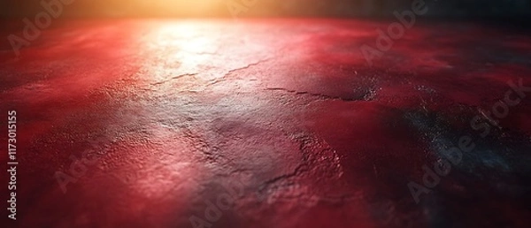 Fototapeta Red textured surface with light.