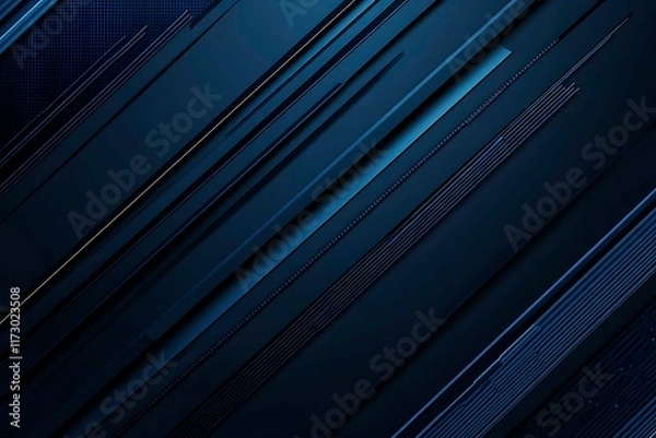 Fototapeta Abstract close-up of a glowing blue digital circuit board, showcasing intricate connections and technological design on a black background.
