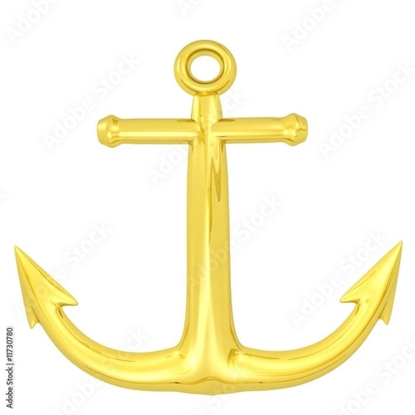 Obraz gold anchor