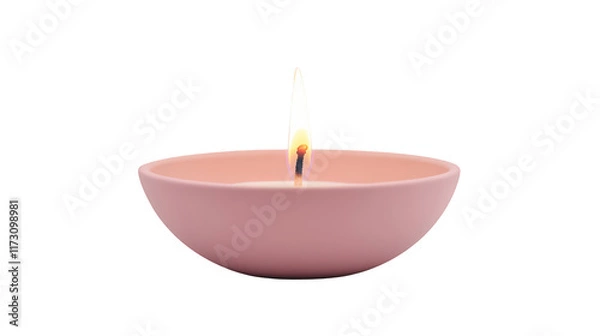 Obraz Soft Pink Candle with Flame
