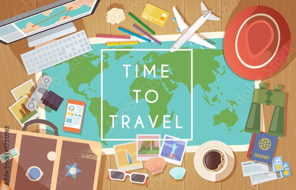 Fototapeta Preparing for your journey.