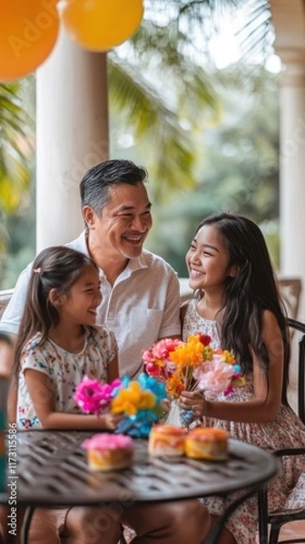 Obraz Family enjoying festive time.