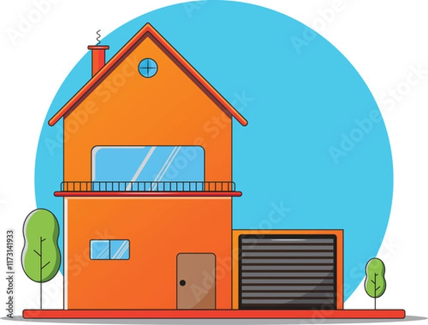 Obraz Home Vector icon Design illustrator, Adobe Illustration Design