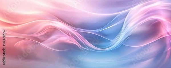 Fototapeta Pastel abstract background idea. Dynamic and colorful abstract background with flowing waves in soft pastel tones.