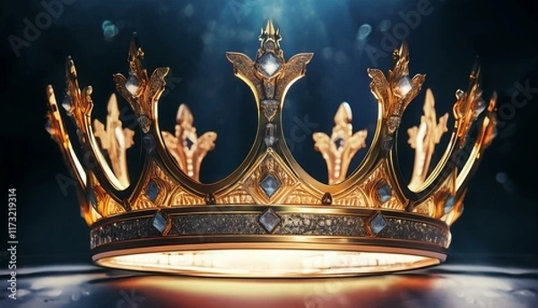 Fototapeta The crown embodies tradition and heritage, standing proud in a modern context.  