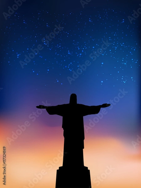 Obraz Christ the Redeemer Statue,Rio de Janeiro, Brazil