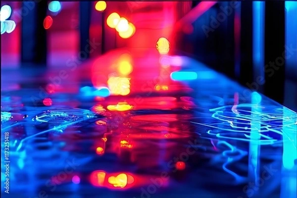 Fototapeta reflected music visualizer