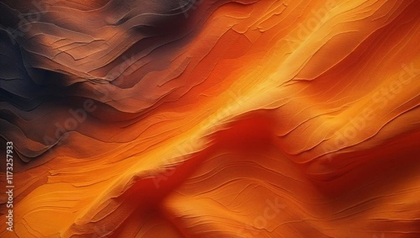Fototapeta Vibrant Orange Abstract Background with a Bold Fusion of Dynamic Shapes and Fluid Lines, Creating an Energetic and Eye-Catching Visual Experience