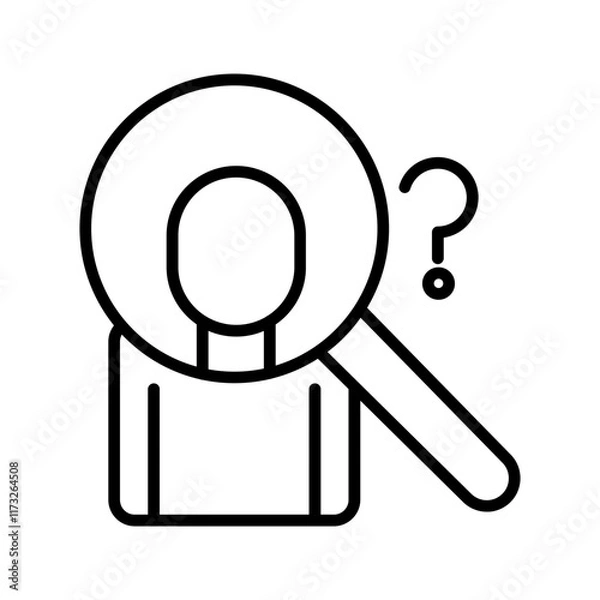 Fototapeta Unknown Identity Vector Icon
