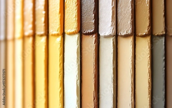Obraz Close-up of various earthy tone color swatches.