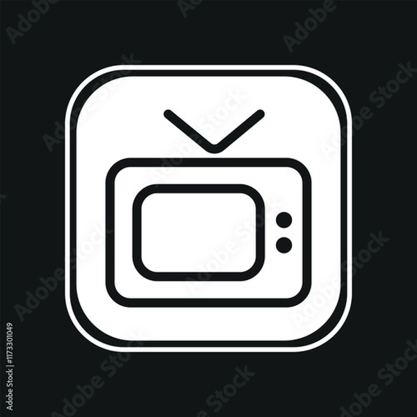 Fototapeta television icon vector 