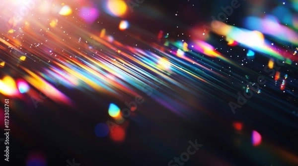 Obraz A colorful, abstract image with a lot of different colors and shapes