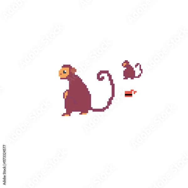Obraz Monky in Pixel