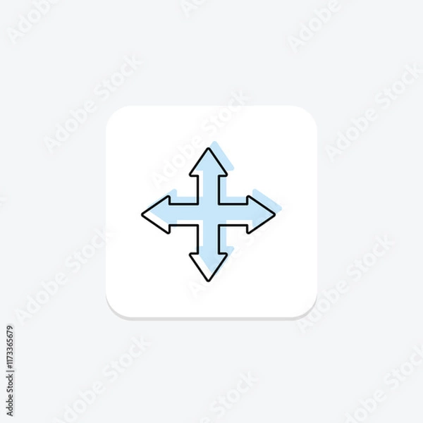 Fototapeta Free Expand color shadow thinline icon , vector, pixel perfect, illustrator file