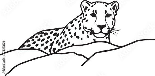 Obraz leopard silhouette vector art