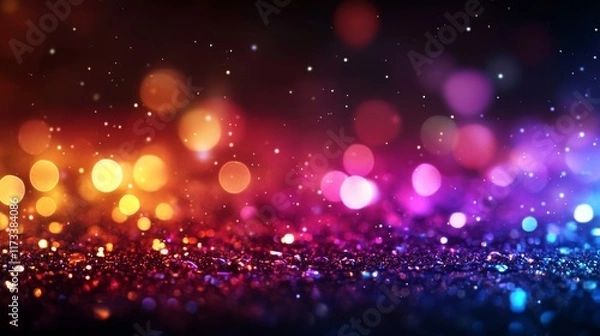 Fototapeta A colorful background with many small dots and a few larger ones