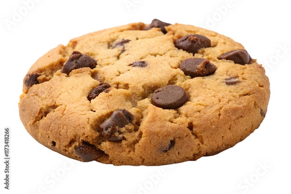 Obraz chocolate chip cookie isolated
