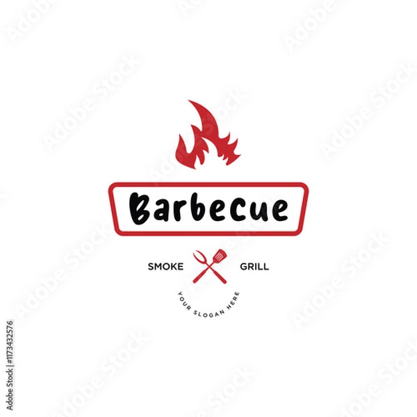 Obraz barbecue logo template vector design