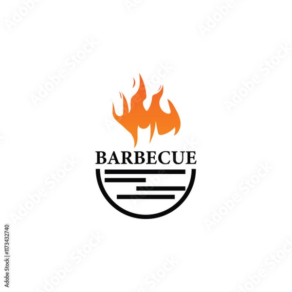 Obraz barbecue logo template vector design