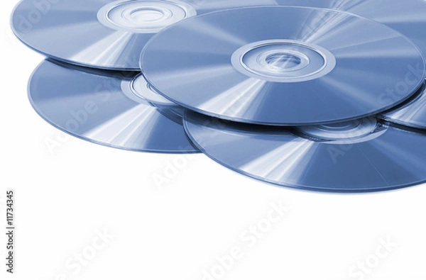 Obraz Stack of blank dvd isoalted