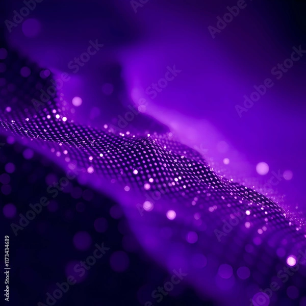 Fototapeta Abstract Waves in Shimmering Violet Hues and dreams depths