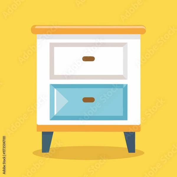 Fototapeta wooden cabinet with drawers