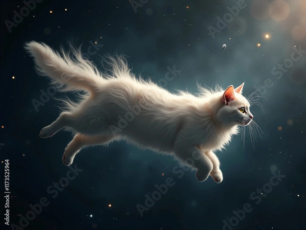 Fototapeta 宇宙にいる猫