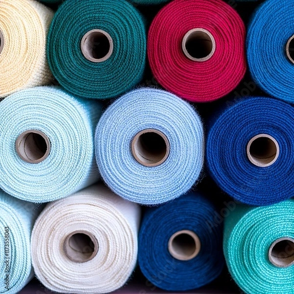 Obraz Innovative fabric management techniques for eco-friendly material packaging in textile industry settings