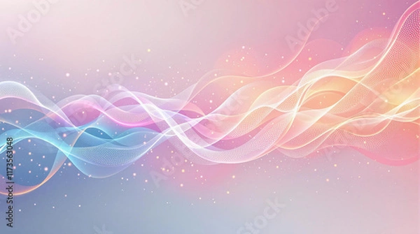 Fototapeta Abstract Thought Streams: Flow of Ideas, Creative Flow, Light Background, Stream, Creative, Flow, Modern, Unique Wallpaper