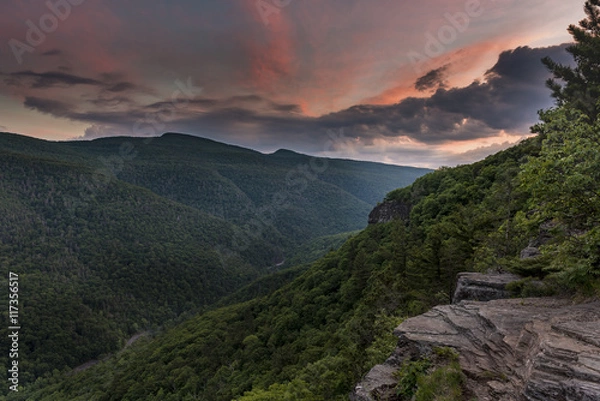 Obraz Sunset Over the Catskill Mountains
