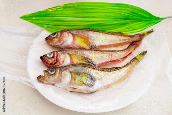 Fototapeta 皿の上のハタハタ