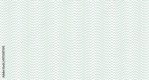 Fototapeta Guilloche seamless background. Guilloche texture with waves in green and red color.Digital watermark for Security Papers, certificate, voucher, banknote, money design, currency, check, ticket etc.