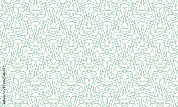 Fototapeta Abstract guilloche pattern, blue wavy line background for digital certificate, diploma, formal document. Vector