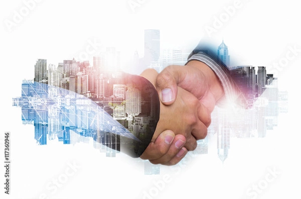 Fototapeta businessman handshake