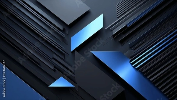 Fototapeta Phoenix 10 Black and Blue Abstract Modern Background with Smooth Gradients and Bold Artistic Expression