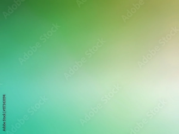 Fototapeta Abstract gradient green colored blurred background