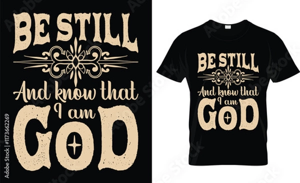 Obraz Be still and know that I am God T-shirt design