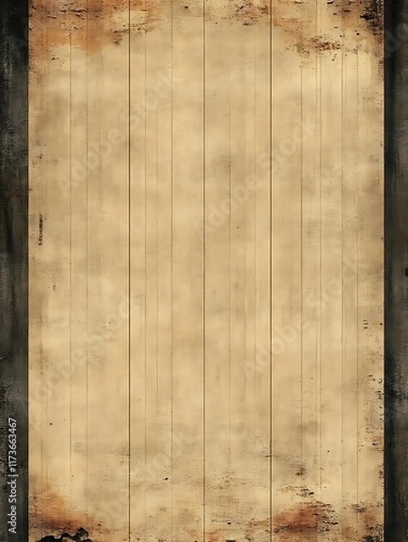 Fototapeta Aged wooden texture with dark border.