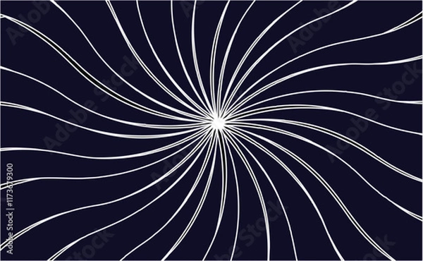Fototapeta Electrical abstract black and white background with rays