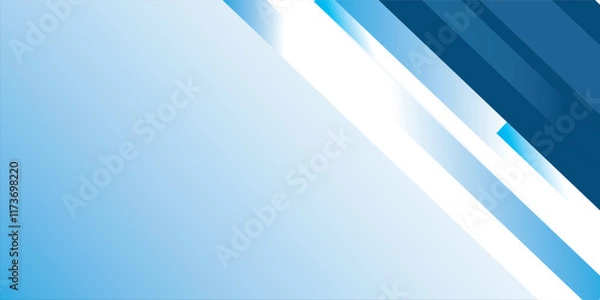 Obraz Vector blue abstract geometric background with gradient rectangle and line stripes on white background. Modern corporate concept design for presentation background, banner, poster, cover, and more