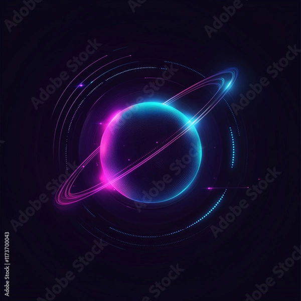 Fototapeta background with glowing stars