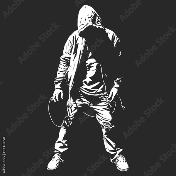Fototapeta Man in Hoodie Vector