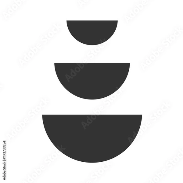 Obraz Vector EPS Black isometric shape graphic element