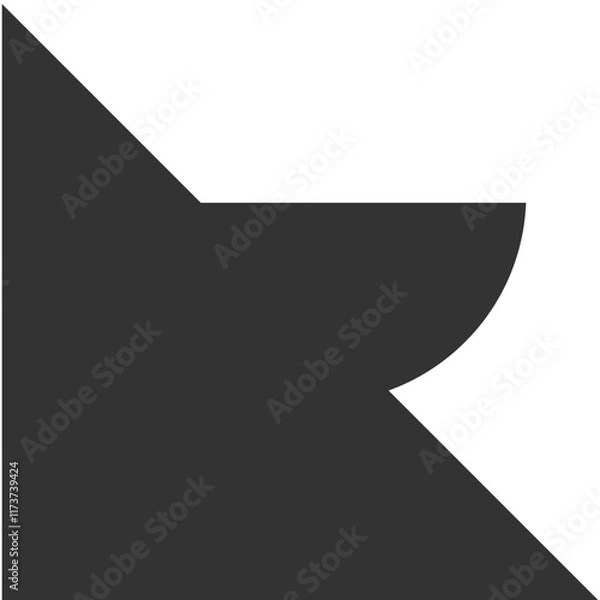Obraz Vector EPS Black isometric shape graphic element