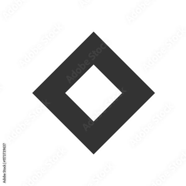 Obraz Vector EPS Black isometric shape graphic element