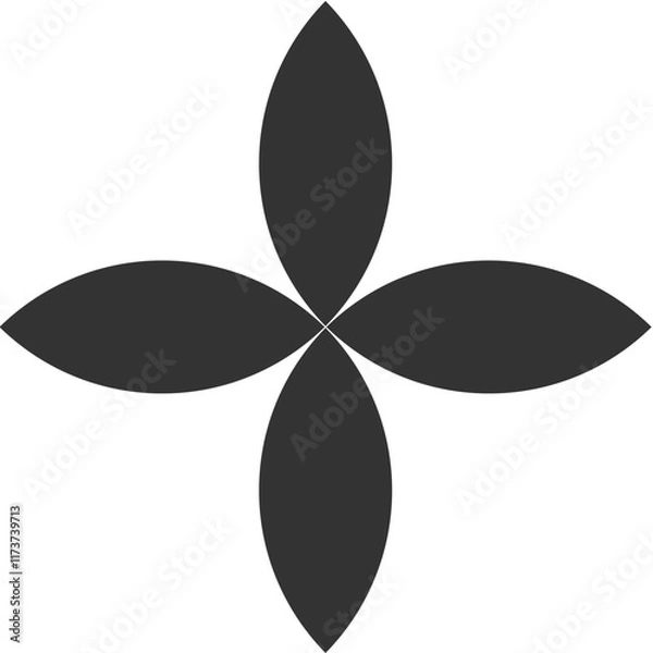 Obraz Vector EPS Black isometric shape graphic element