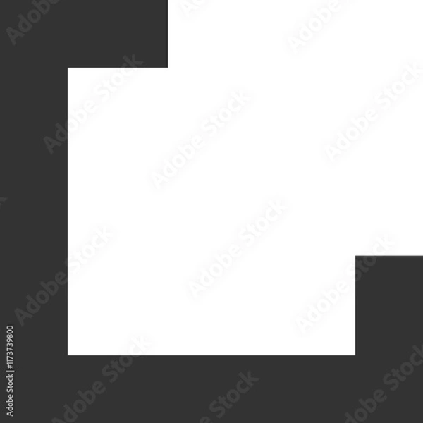 Obraz Vector EPS Black isometric shape graphic element