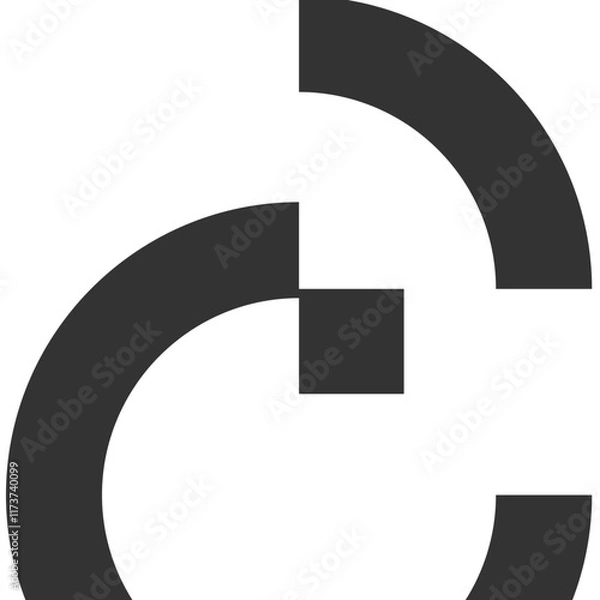 Obraz Vector EPS Black isometric shape graphic element